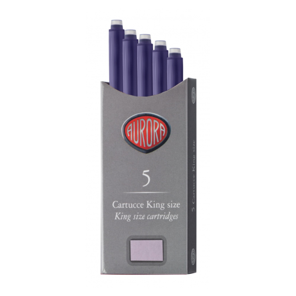 Картридж с чернилами для перьевой ручки Aurora purple, упаковка из 5 шт.