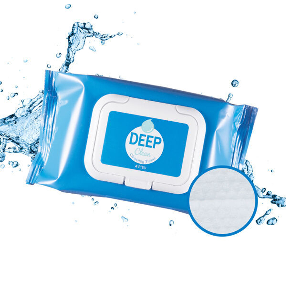 Очищающие салфетки для снятия макияжа A'Pieu Deep Clean Cleansing Tissue, 25шт в упаковке
