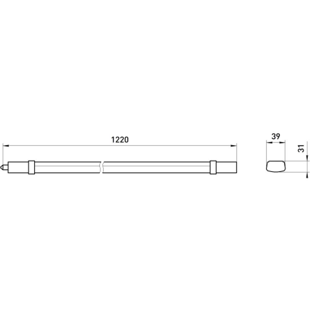 Линейный светодиодный светильник ЭРА SPP-301-36-4K-P 36Вт 4000К IP65 1200 прозрачный | Линейные светодиодные светильники IP65