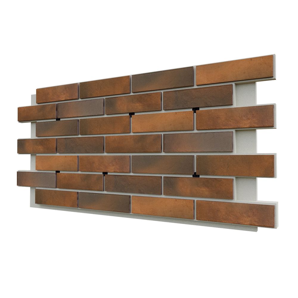 Клинкерная фасадная термопанель ЭППС Cerrad Retro brick Chilli 1150x540