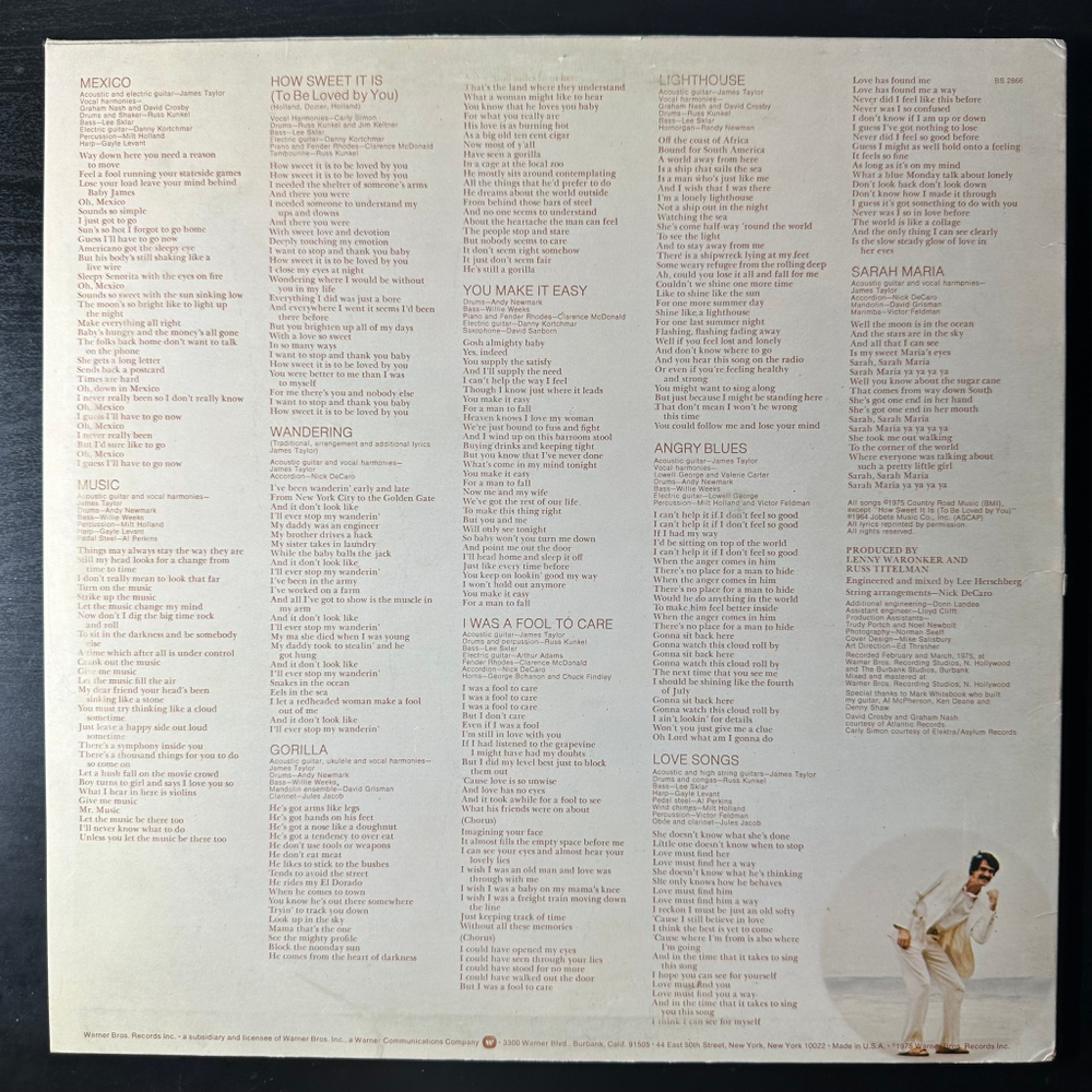 James Taylor – Gorilla (США 1975г.)