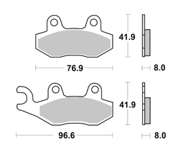 Brembo Колодки тормозные 07SU12SX (1 суппорт)