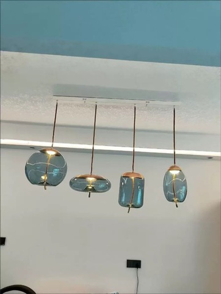 Pendant design lamp Knot by Brokis (Blue)