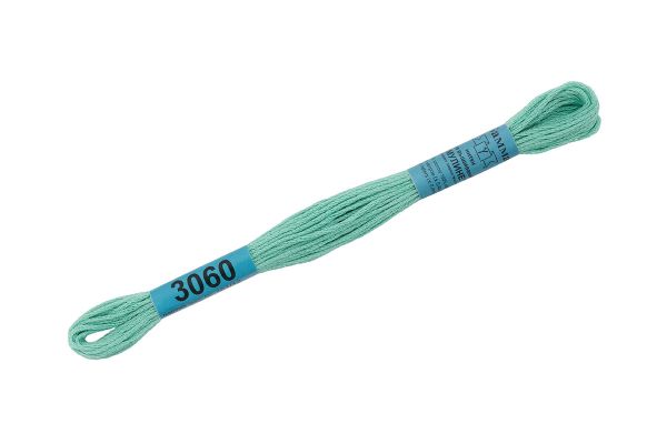 Мулине Gamma 100% хлопок, цв.3060 бирюза, 24 мотка по 8 метров