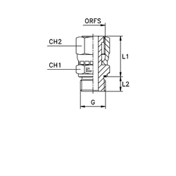 Штуцер FE D38 ORFS 2 - BSP 1.1/2 (обжатая гайка)