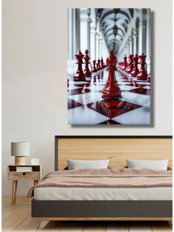 Картина "Шахматный коридор", для интерьера 30х40см 1шт.