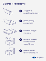 Бескаркасное кресло БайСофт (синий)