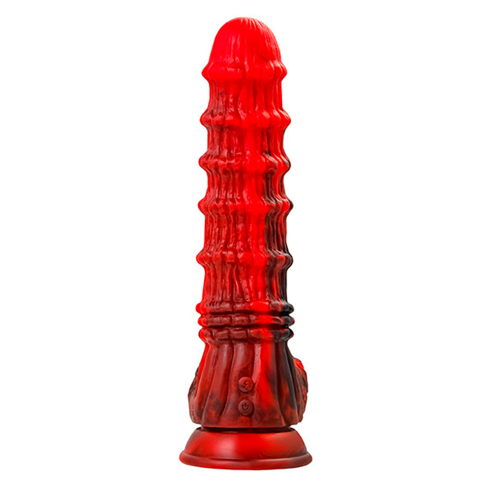 Силиконовый вибратор 27см ToyFa Black&Red Monster Tops 901021