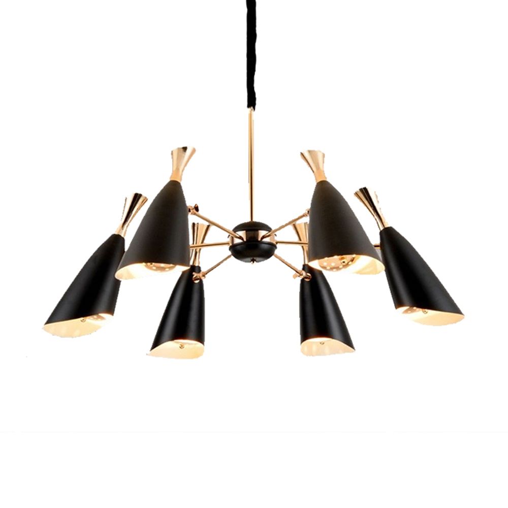 Люстра Duke 6 black/gold