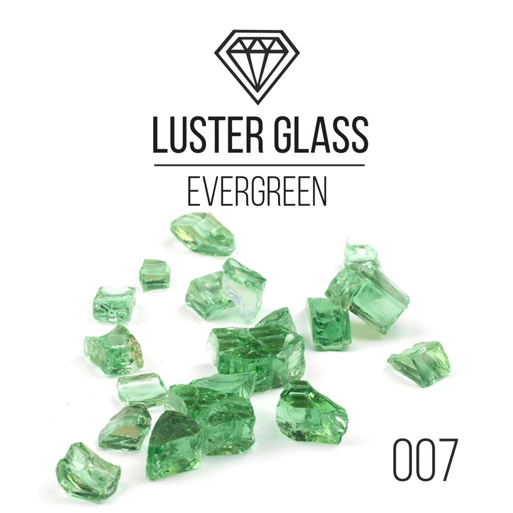 Стеклянная крошка LusterGlass Premium, EverGreen, 500гр