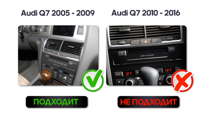 Магнитола для Audi Q7 4L 2006-2009 (ШГУ 2G, рамка LUX) - Kuberg HP-3221 монитор 12.3" в стиле MERCEDES на Android 13, Быстрая, CarPlay, 4G SIM-слот