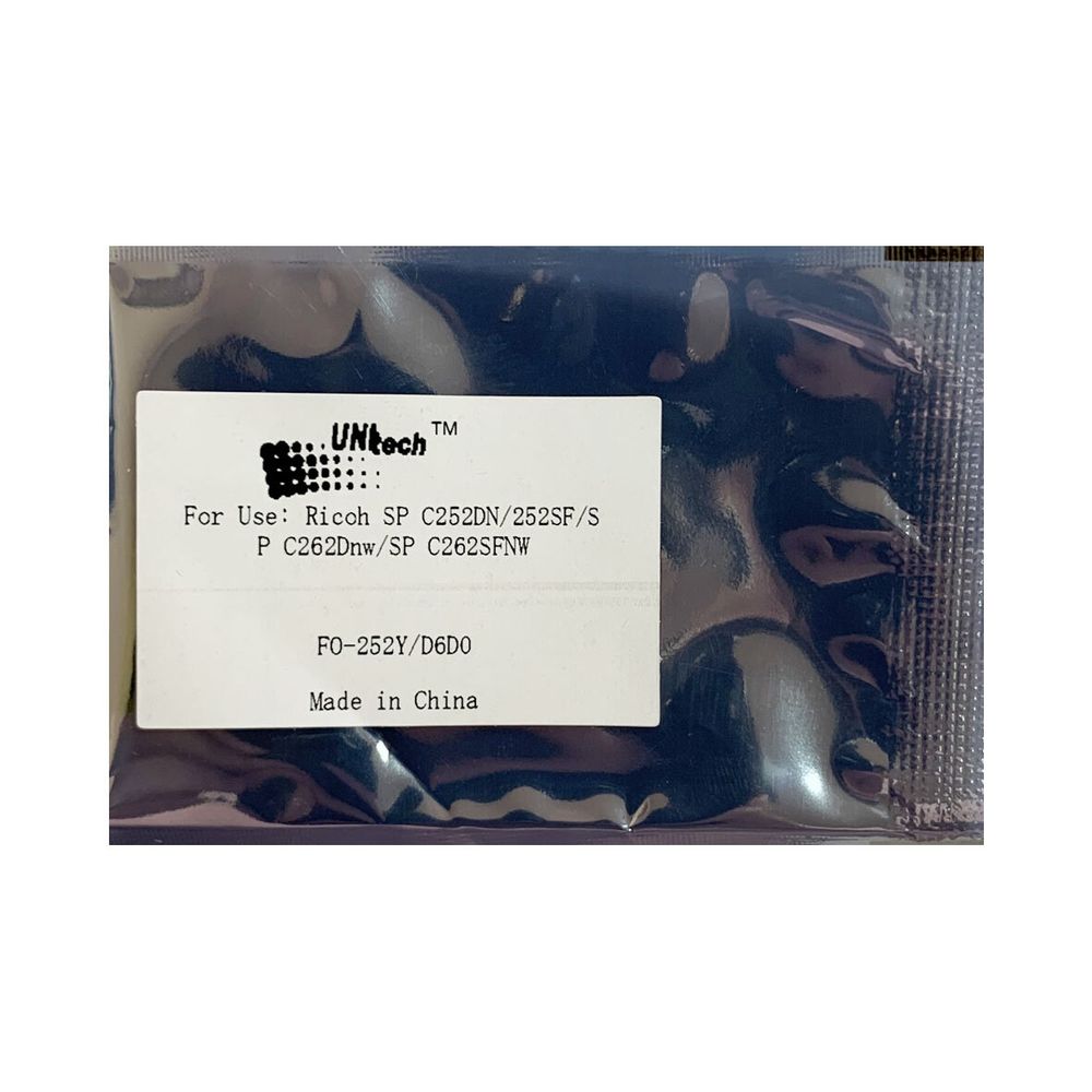 Чип UNItech для картриджа Ricoh 407719, SP C252/C262 (6K) yellow (Apex)