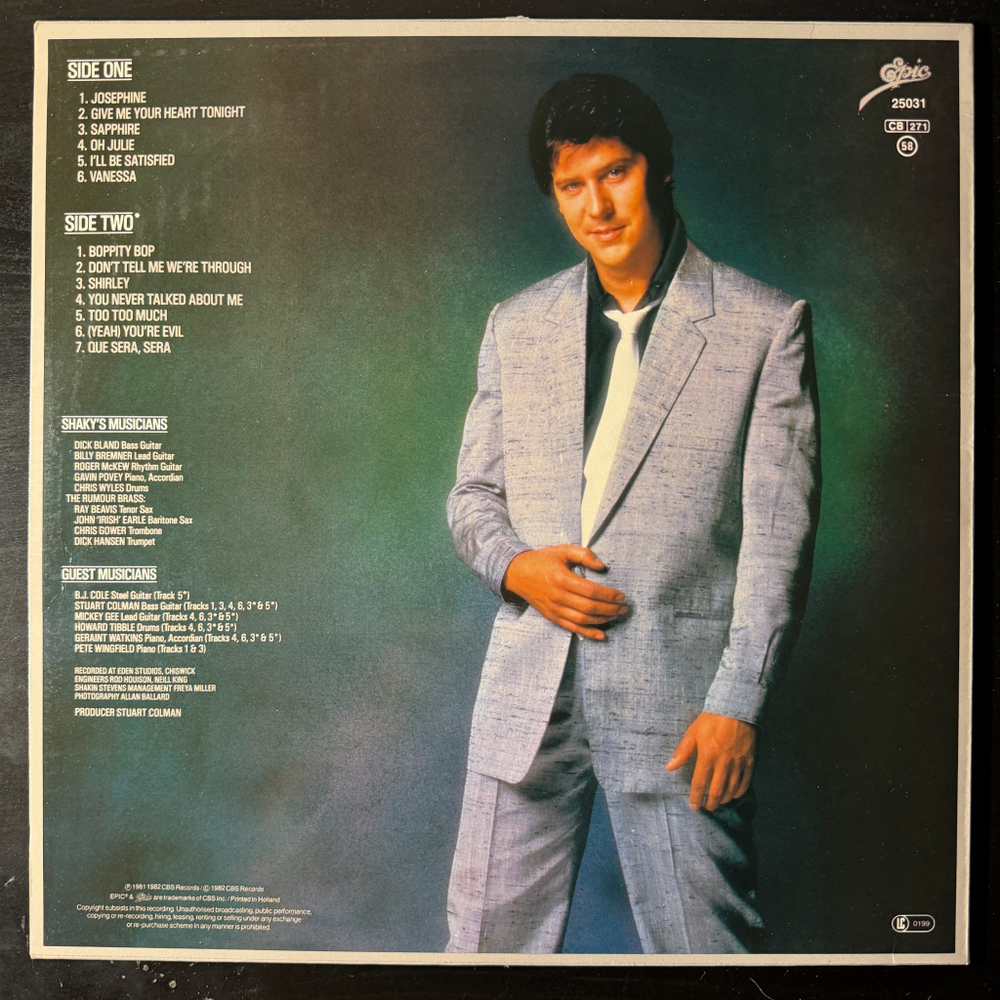 Shakin' Stevens - Give Me Your Heart Tonight (Голландия 1982г.)