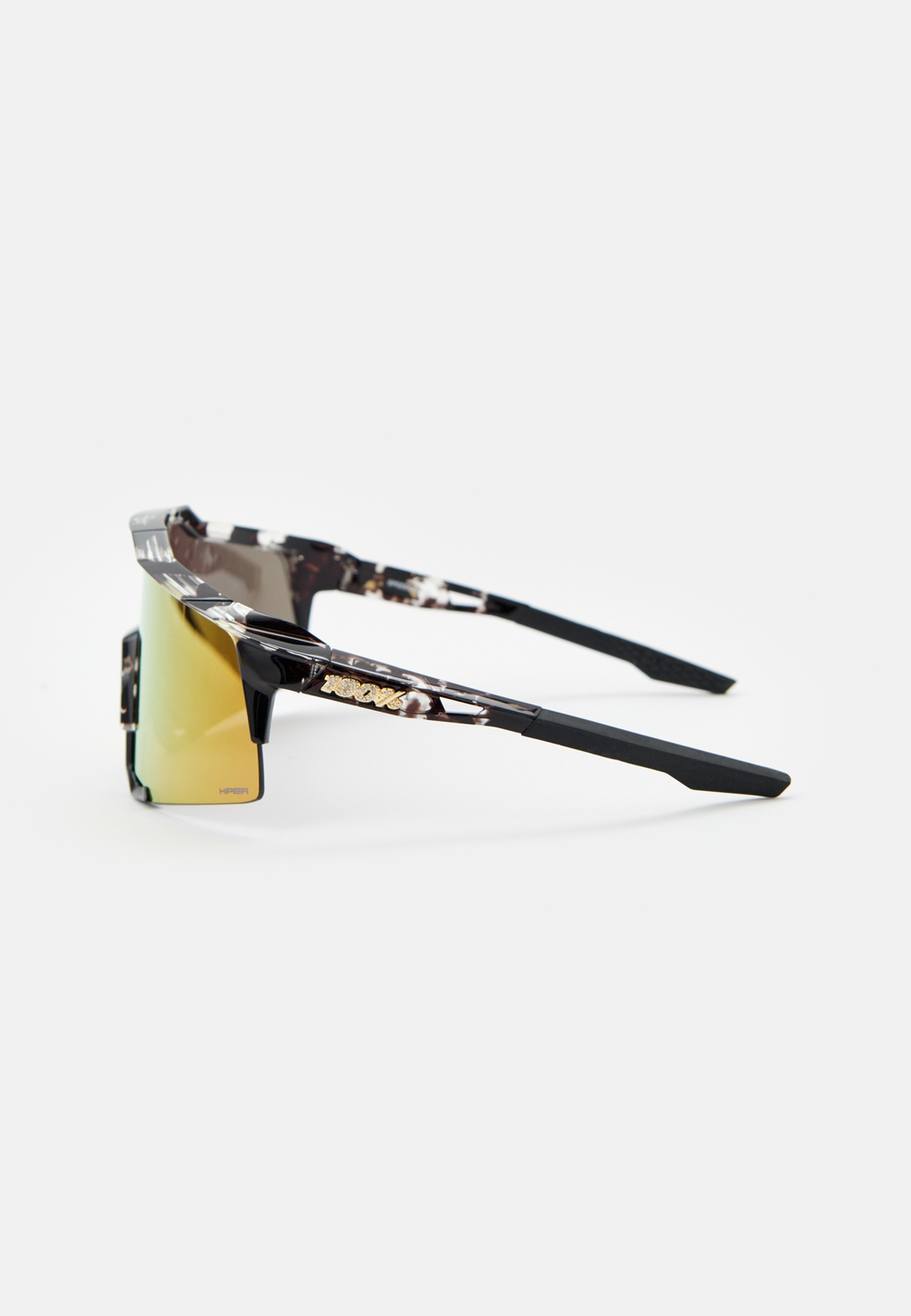 Спортивные очки с диоптриями 100% SPEEDCRAFT Money Mike 3 Polished Black Tortoise - HiPER 24K Gold Mirror Lens