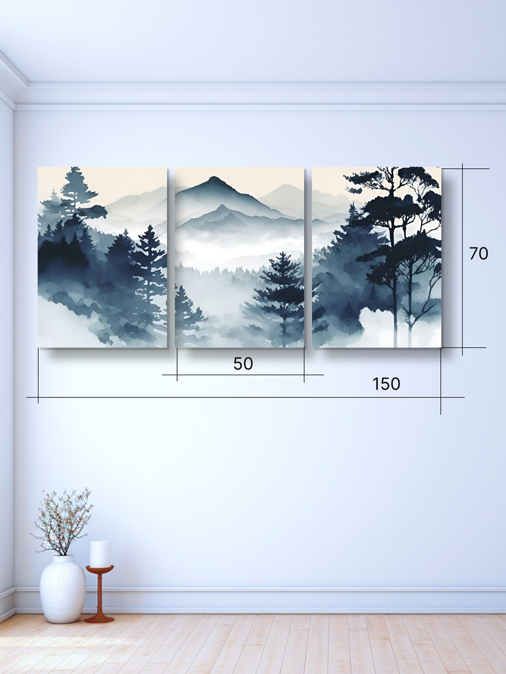 Картина Источник жизни модульная 50x70см 3шт.