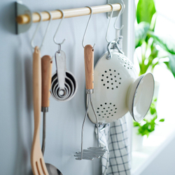 IKEA VARDAGEN  (ИКЕА ВАРДАГЕН)  -  Толкушка для картофеля - нерж. сталь/бук 30 см