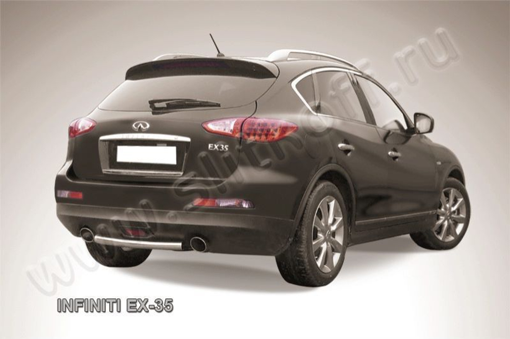 Защита заднего бампера (нержавейка) Infiniti EX-35 (2007-2013) d57