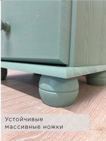 Dipriz Стеллаж Бритта из массива сосны, 3 полки с ящиком, 40х32х182 см, эвкалипт