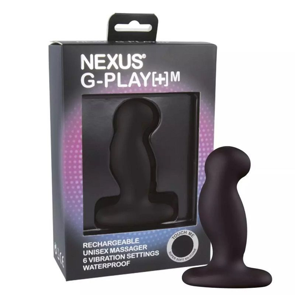 Черный анальный вибростимулятор Nexus G-Play+ M (Цвет: черный)