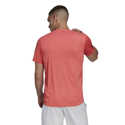 Футболка мужская теннисная Adidas Club 3-Stripes Tee M - semi turbo/black