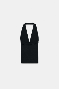 ZARA ТОП ХАЛТЕР, ЧЕРНЫЙ