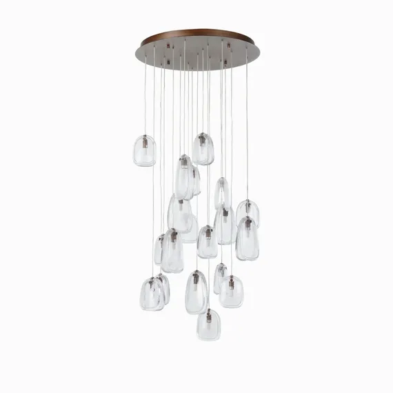 Подвесной светильник Jewel Ø60 см, прозрачный, медный