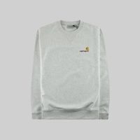  Толстовка мужская Carhartt WIP American Script Sweatshirt артикул:I025475_grey - купить в магазине Дайс