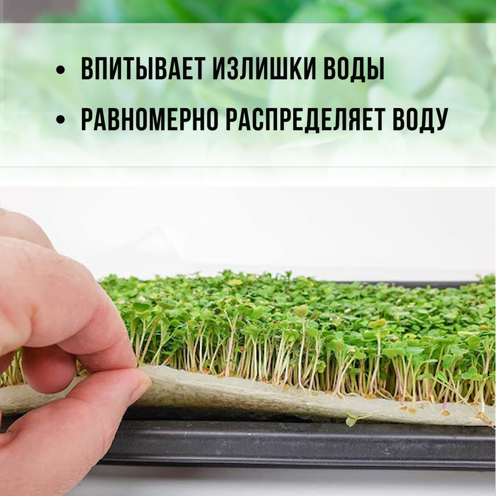 Агровата для выращивания микрозелени набор 20шт / 16,5*10*2 см /субстрат для выращивания микрозелени и растений