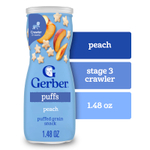 Gerber, Puffs, злаковые подушечки, для малышей от 8 месяцев, вкус персика, 42 г (1,48 унции)