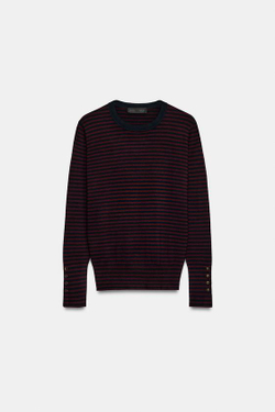 ZARA БАЗОВЫЙ ОДНОТОННЫЙ СВИТЕР, ПОЛОСКИ