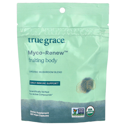 True Grace, Myco-Renew™ Fruiting Body, 120 Vegan Capsules