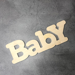Деревянное слово BABY, 35*11 см