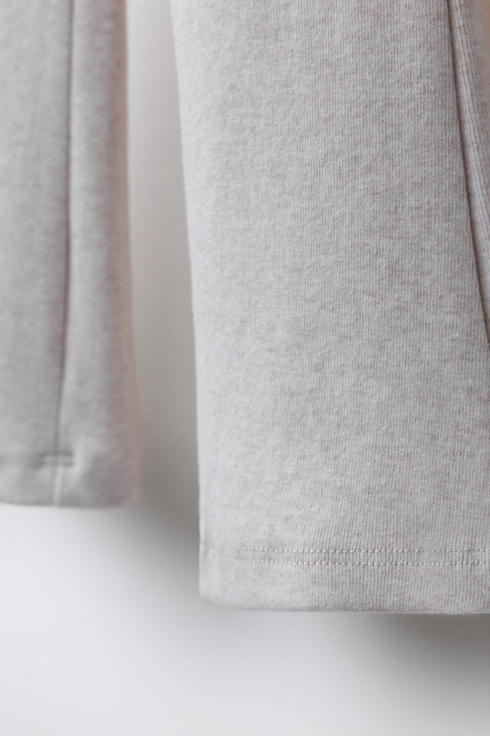 ZARA ЛЕГИНСЫ FLARE С НАШИВКОЙ, ПЕСОЧНЫЙ МЕЛАНЖ
