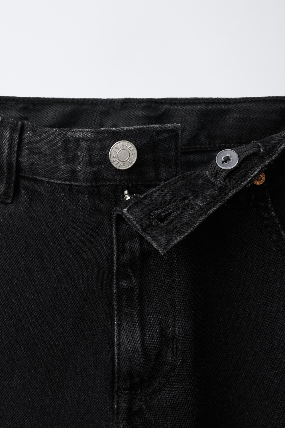 ZARA ДЖИНСЫ BAGGY RELAXED, ЧЕРНЫЙ