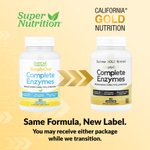 California Gold Nutrition, SimplyOne®, комплекс ферментов с бетаина гидрохлоридом, экстрактом жёлчи крупного рогатого скота, ферментами полного спектра и бромелаином, 90 капсул
