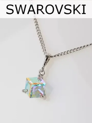 Кулон-кубик Миражи с кристаллом-хамелеоном Swarovski