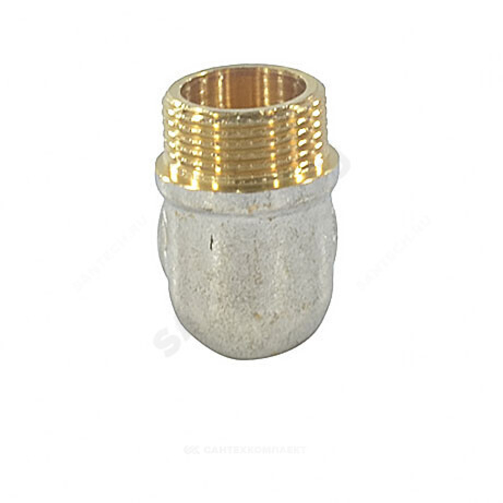 Угольник латунь никель реборда Ду 25 (1") НР/НР 9005 ГОСТ 32585-2013 Aquasfera 9005-03