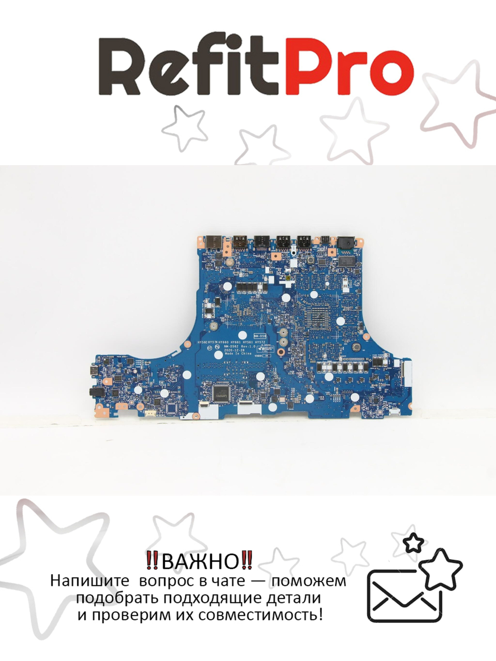 Материнская плата для ноутбука Lenovo Legion 5-15ACH6H 82JU WIN R7-5800H RTX3070 8G RM (5B21C22568), оригинал