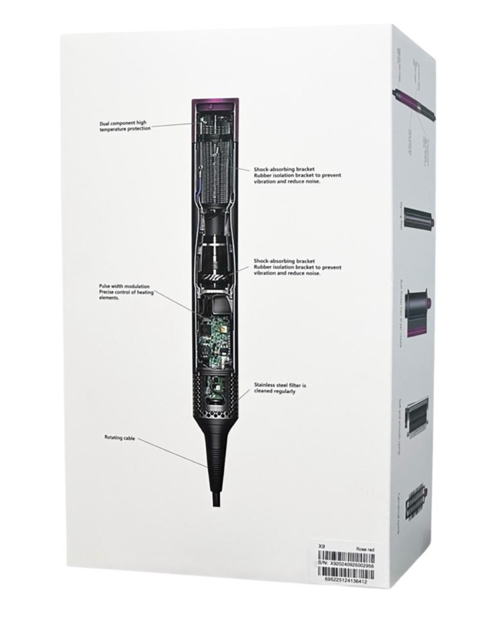 Мультистайлер SenCiciMen X9 EU( европейской вилкой) Насадок 6шт красная