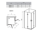 Душевой уголок Ravak Smartline SMSRV4-80 80x80 1SV44A00Z1 профиль Хром стекло Transparent