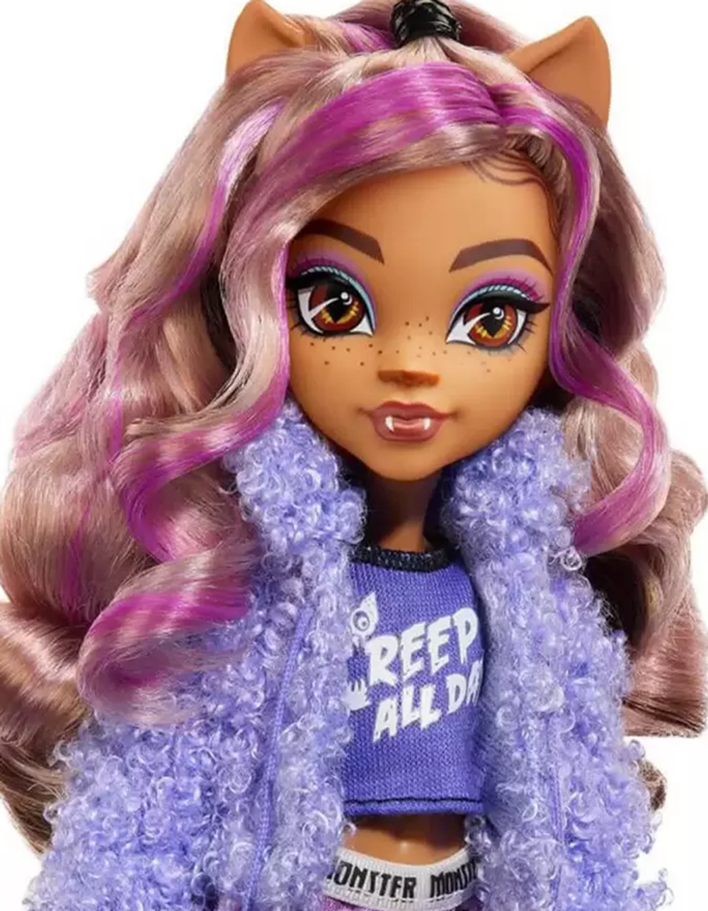 Кукла Монстер Хай Клодин Вульф Ночная вечеринка 3 поколение | Monster High Creepover Party Clawdeen Wolf g3 HKY67  (6+)