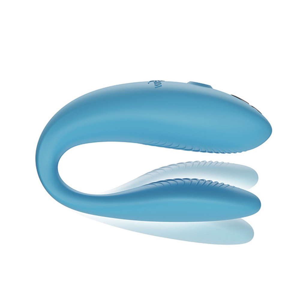 Бирюзовый вибромассажер 7,5см для пар We-Vibe Sync Go SNSY5SG8