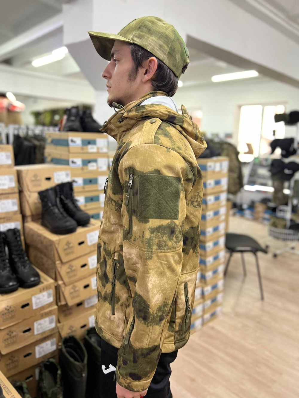 Куртка тактическая softshell мох