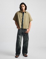 Мужская рубашка boxy fit с коротким рукавом и рельефной фактурой - BERSHKA