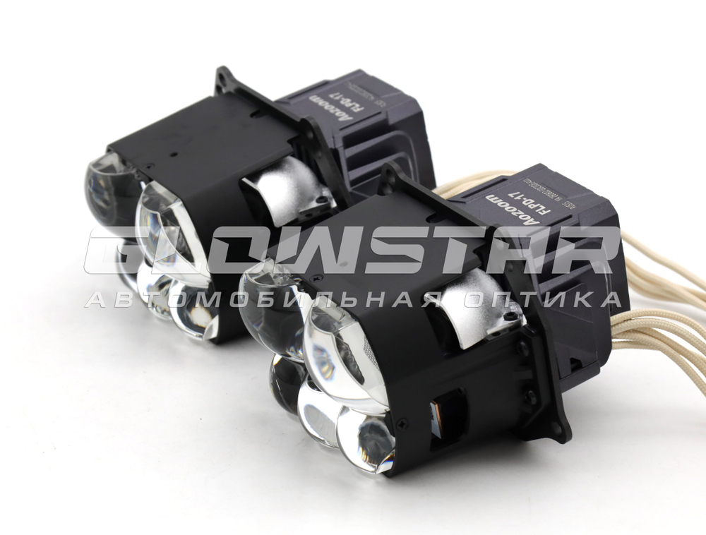 Билед модули Aozoom FLPD-17-01 3.0 дюйма (прямоугольные), 12V 60/94W, 5100/7500Lm (комплект, 2шт)