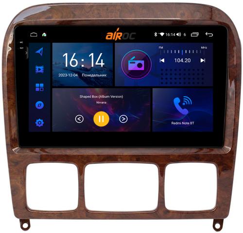 Магнитола для Mercedes-Benz S (W220) 1998-2005 - AIROC 2K RI-2505 Android 12, Быстрая, QLed+2K, CarPlay, SIM-слот