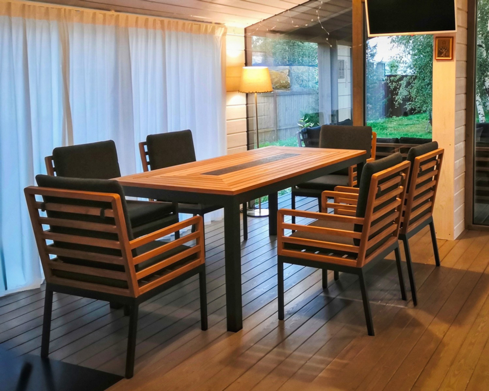 Стол обеденный Ideal Patio ЭГМОНТ из тика 180x90