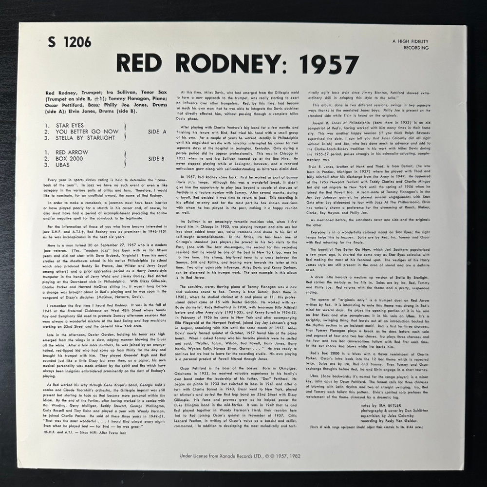 Red Rodney ‎– 1957 (США 1997г.)