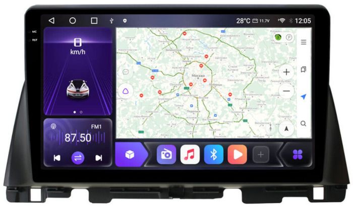Магнитола для KIA Optima 2016-2020 (для любых комплектаций) - Kuberg OL-1739 QLed+2K, Android 12, Быстрая, CarPlay, 4G SIM-слот