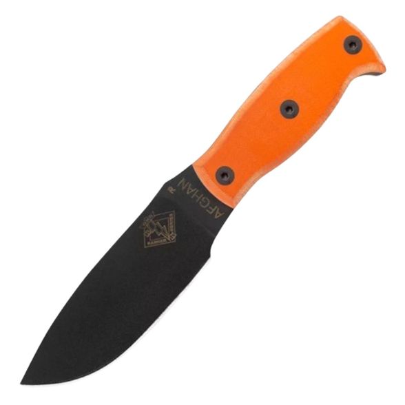 Цена наНож с фиксированным клинком Ontario Afhgan, сталь 5160, рукоять G10, orange/black